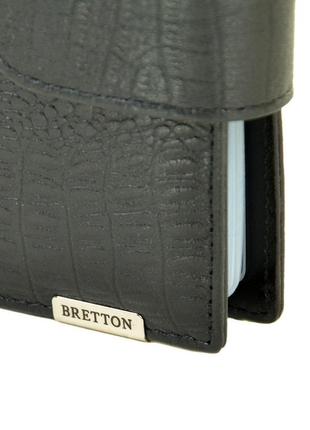 Визитница мужская кожаная spa bretton m4203 black2 фото