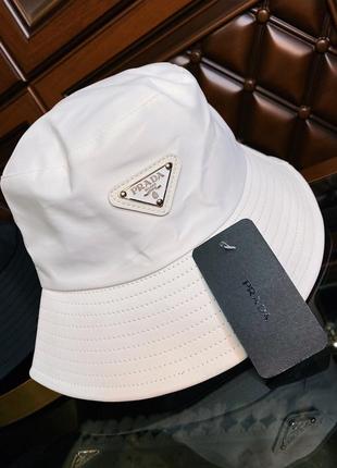 Панама prada біла бренд жіноча стильна модна річна капелюх1 фото