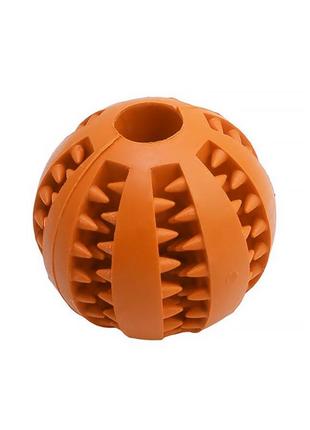 Іграшка-м'яч pipitao 026631 d:5.0см orange жувальний гумовий для собак