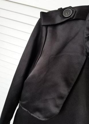 Дизайнерский оверсайз плащ шелковый пальто оверсайз на запах миди4 фото