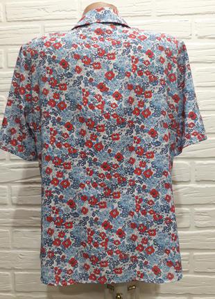 Классическая блуза в актуальный цветочный принт р.144 фото