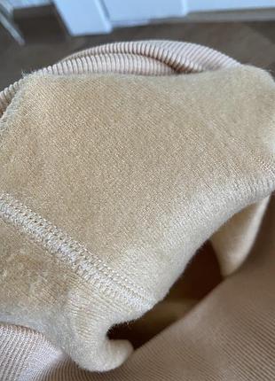 Очень тёплые колготки зимнее бежевые на флисе 150 200