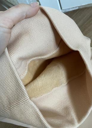 Очень тёплые колготки зимнее бежевые на флисе 150 200