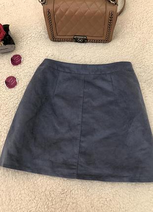 Замшева спідниця