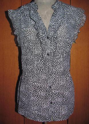 Блуза кофточка в горошек топ безрукавка