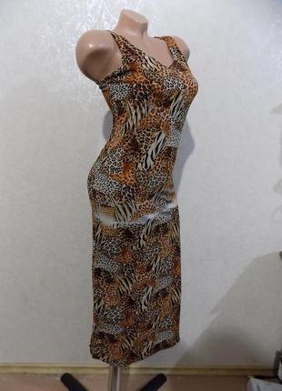 Сарафан платье длинное леопардовое strada размер 443 фото