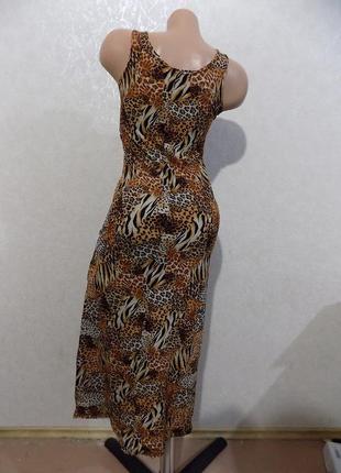 Сарафан платье длинное леопардовое strada размер 444 фото