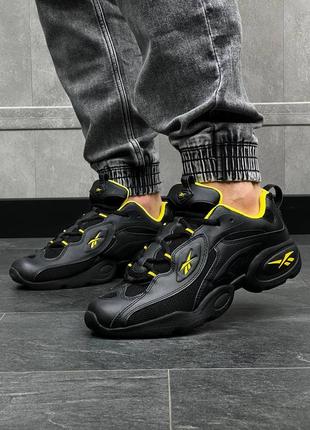 Мужские кроссовки reebok dmx black yellow
 рибок