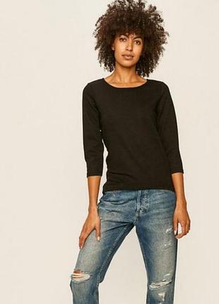 Базовый чёрный лонгслив zara 2