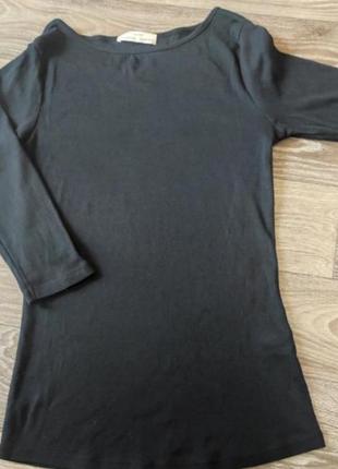 Базовый чёрный лонгслив zara 3