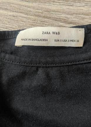 Базовый чёрный лонгслив zara 4
