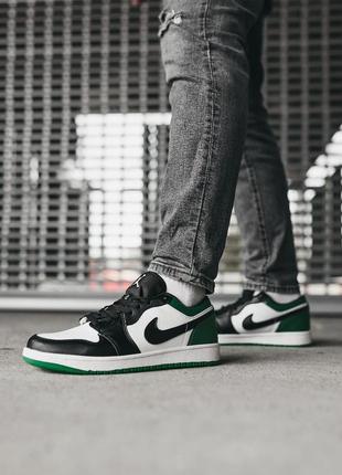 Кросівки nike air jordan low green/black/white