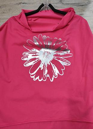 Пончо кофта паладін джемпер розовая кофта с воротником хомутом турция