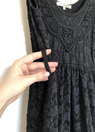 Эффектное и нарядное платье с кружевом в стиле baby doll. чёрное кружевное платье5 фото