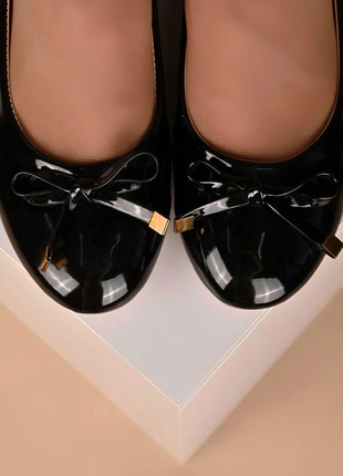 Балетки туфли женские черные т14439 фото