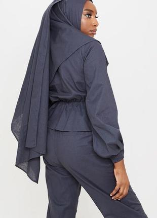 Блузка с хиджабом (платком, шарфом)хлопок prettylittlething
