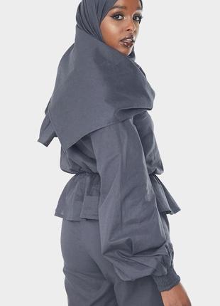 Блузка з хіджабом (хусткою, шарфом)бавовна prettylittlething6 фото