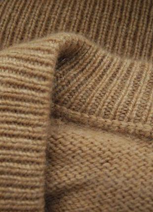 Мужской свитер кофта джемпер кофейный песочный из чистого кашемира шотландия