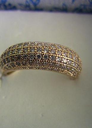 Кольцо,каблучка,медичне золото,позолота18к, розмір 18,52 фото