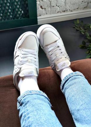 Жіночі шкіряні кросівки nike dunk low disrupt white9 фото