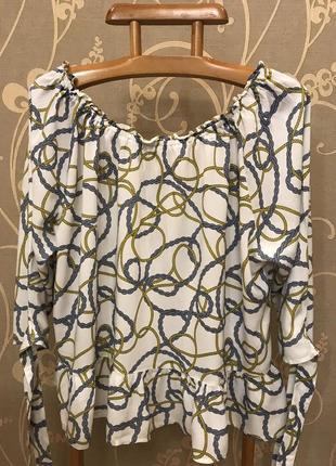 Очень красивая и стильная брендовая блузка большого размера..100% вискоза.2 фото