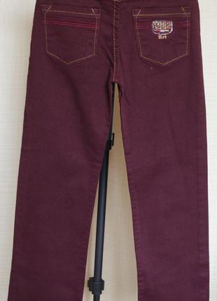 Бордові штани з ременем\крутые брюки для модников3 фото