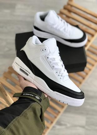 Чоловічі кросівки nike air jordan 3 retro white black 40-41-43-44-45