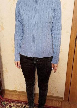 Кофта светр на блискавці з горлом розмір 42-46 debbie morgan