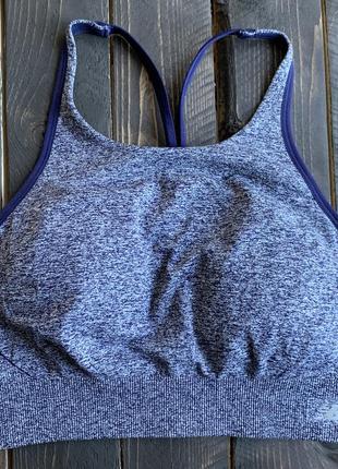 Жіночий спортивний топ (топік) new balance, розмір xl, колір темно-синій