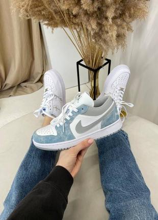 Nike air bred найк аїр джордан низькі джордан сині кросівки найк