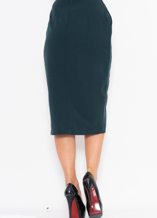 Деловая юбка миди карандаш на запах классика высокая с карманами 4 цвета6 фото