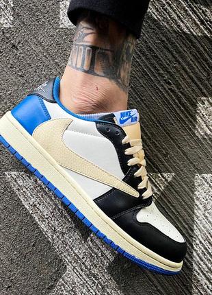 Чоловічі кросівки nike air jordan 1 low fragment