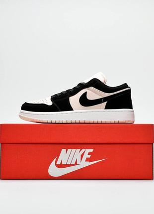 Жіночі кросівки nike jordan 1 low pink black