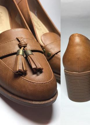 Туфли,лоферы,широкий каблук, кож,зам,большой размер 43р. /27.5смgeorge3 фото