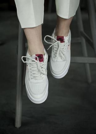 Nike air force shadow phantom жіночі шкіряні низькі кросівки найк еир форс білі5 фото