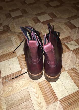 Обалденные кожаные ботинки на шнурках4 фото