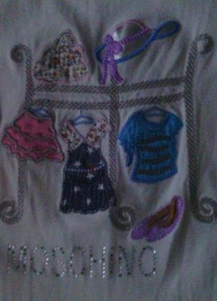 Футболка moschino р.s италия