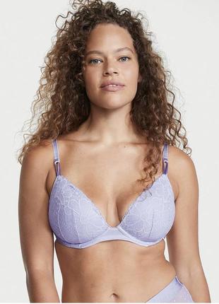 Бюстгалтер бузковий мереживо квіткове оригінал victoria’s secret