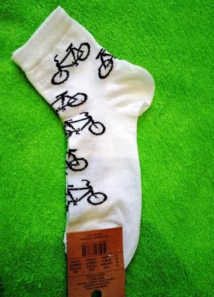 Носки крутые велосипед велики белые