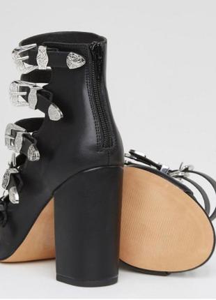 Шикарные босоножки на каблуке с ремешками в стиле вестерн asos3 фото
