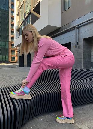 Off white odsy beige pink женские яркие бежевые разноцветные кроссовки офф вайт жіночі бежеві кросівки тренд весна літо осінь9 фото