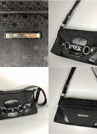 Coccinelle сумка багет кожаная канва винтажная сумка-седло брендовая с логотипом монограмм5 фото