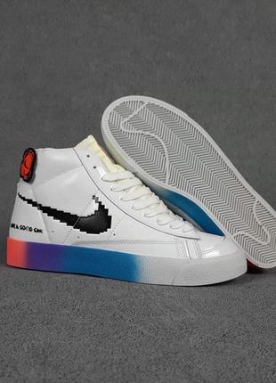 Жіночі кросівки nike blazer mid have a good game білі6 фото