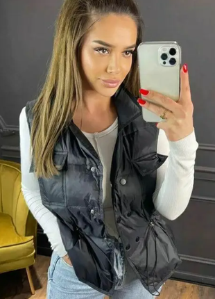 Жилетка жіноча плащівка + синтепон 42-44;44-46 (4цвета) av6-520ѕве