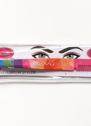 Пинцет для бровей beyu 2 in 1 eyebrow styler2 фото