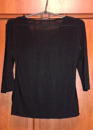 Нарядная черная кофточка блузка2 фото