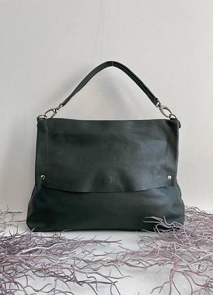 Сумка жіноча темно зелена
