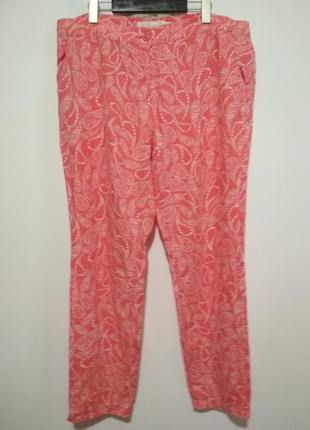 Фирменные 💯 натуральные льняные зауженые штаны в стильные пейсли турецкийе огурцы качество!2 фото