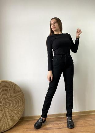 Знижка! класичні чорні джинси, брюки, повна довжина