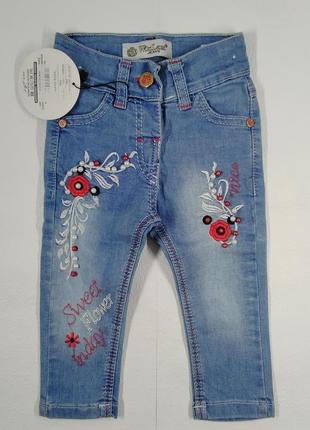 Джинсы для девочек с вышивкой, джинсы детские2 фото